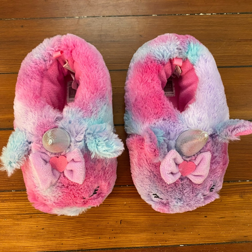 Carter’s Rainbow Unicorn Slippers, Size XL (11-12) - Picture 2 of 5